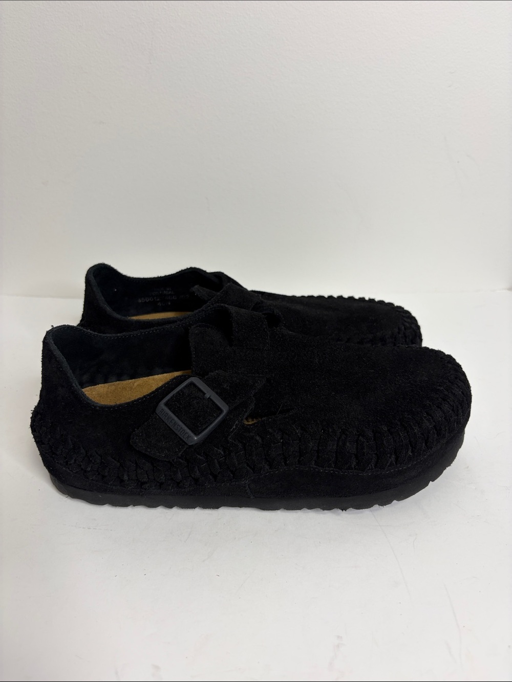 Kith x Birkenstock London Braided Shoes Womens 40 US 9 Black Suede Clogs